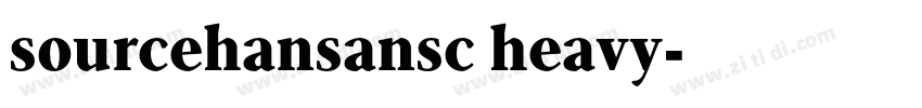 sourcehansansc heavy字体转换